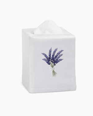 Photo of the Lavender Tissue Box Cover ensemble.