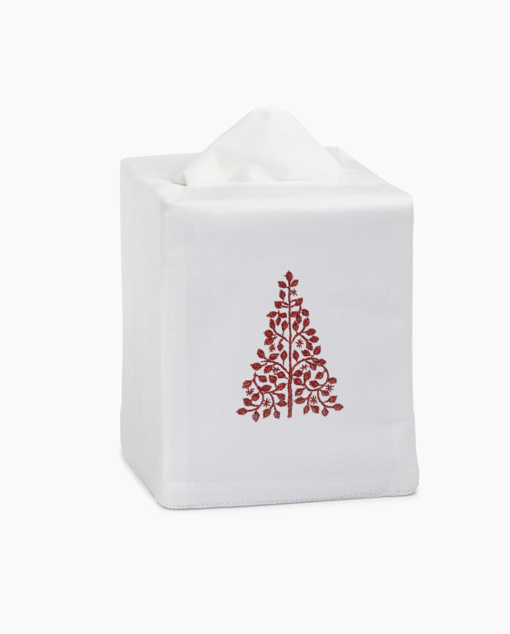 Mod Tree Red Tissue Box Cover – Linen Society
