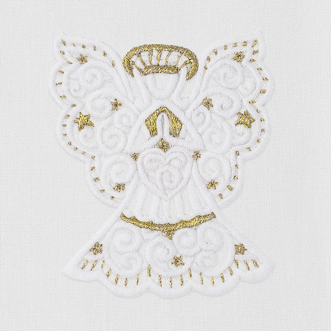 Angel White & Gold Hand Towel