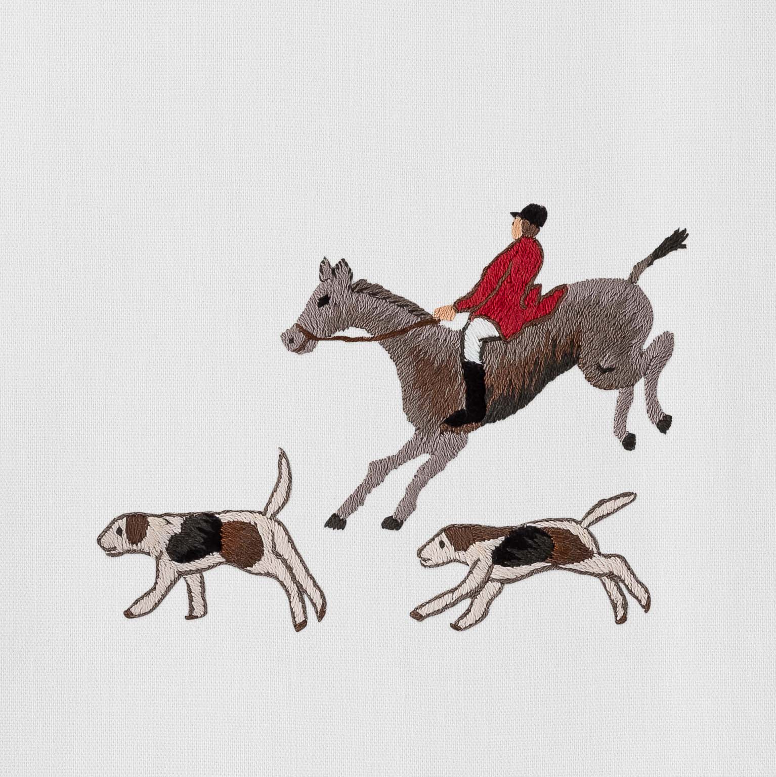 Henry Handwork Hunt Scene Towel - Thumbnail 5