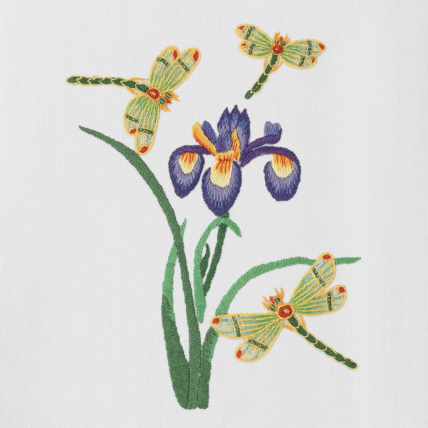 Iris & Dragonfly Hand Towel