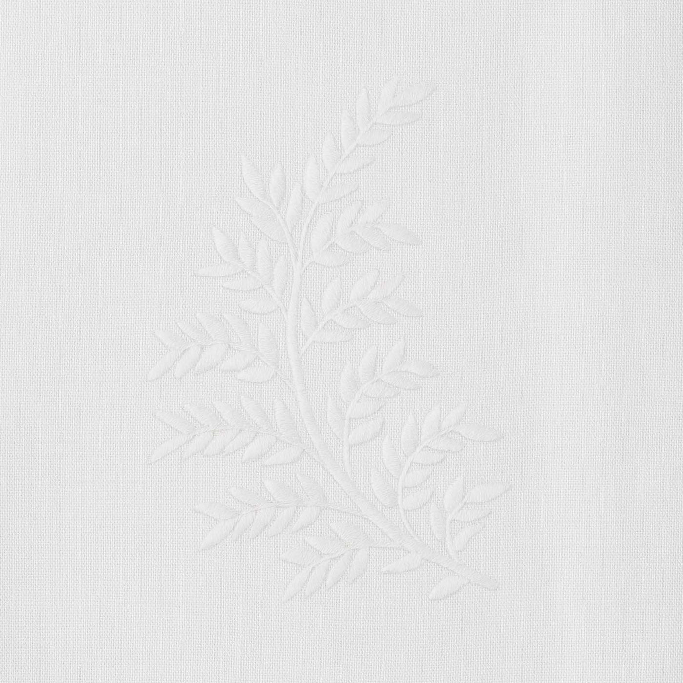 Leaves White Hand Towel