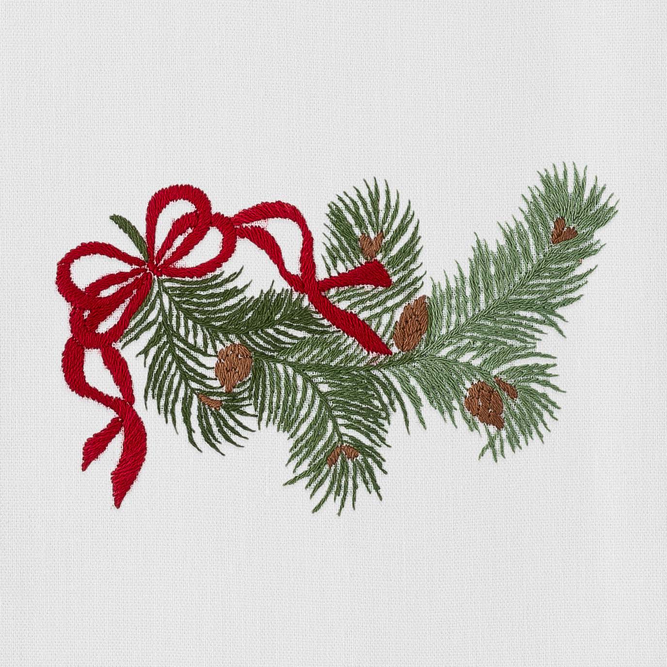 Henry Handwork Pine Bough Ribbon Towel - Thumbnail 5