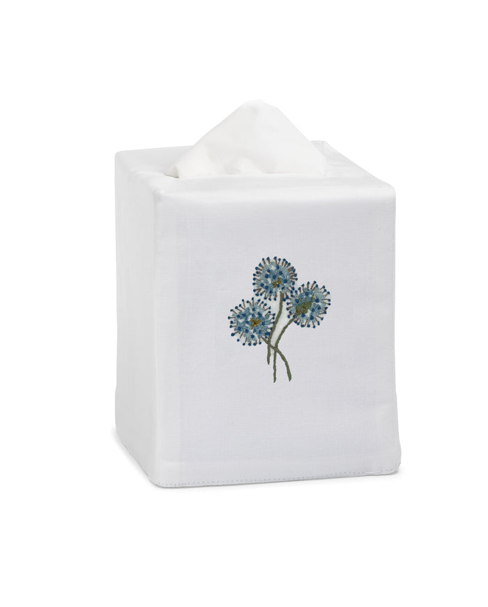 Photo of the Agapantha Tissue Box Cover ensemble.