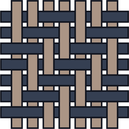 Image of a 2/2 twill weave structure