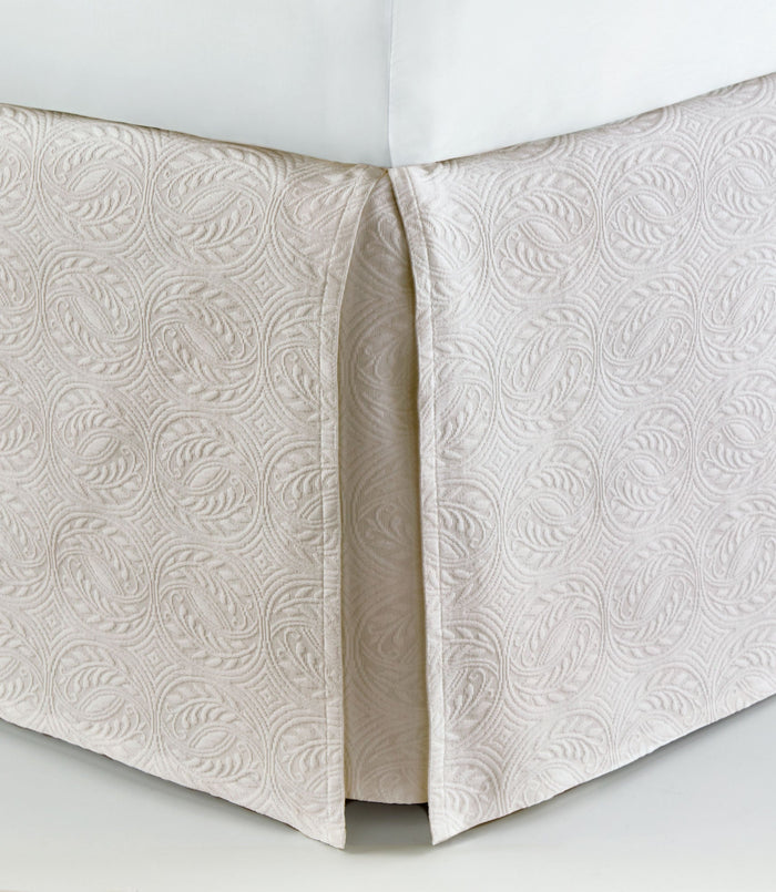 Photo of the Vienna Matelassé Tailored Bed Skirt ensemble.