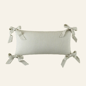 Photo of the Caitlin Bow | Lumbar Pillow ensemble.