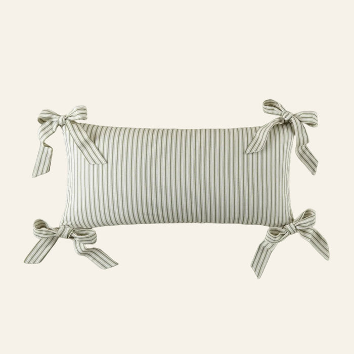 Photo of the Caitlin Bow | Lumbar Pillow ensemble.