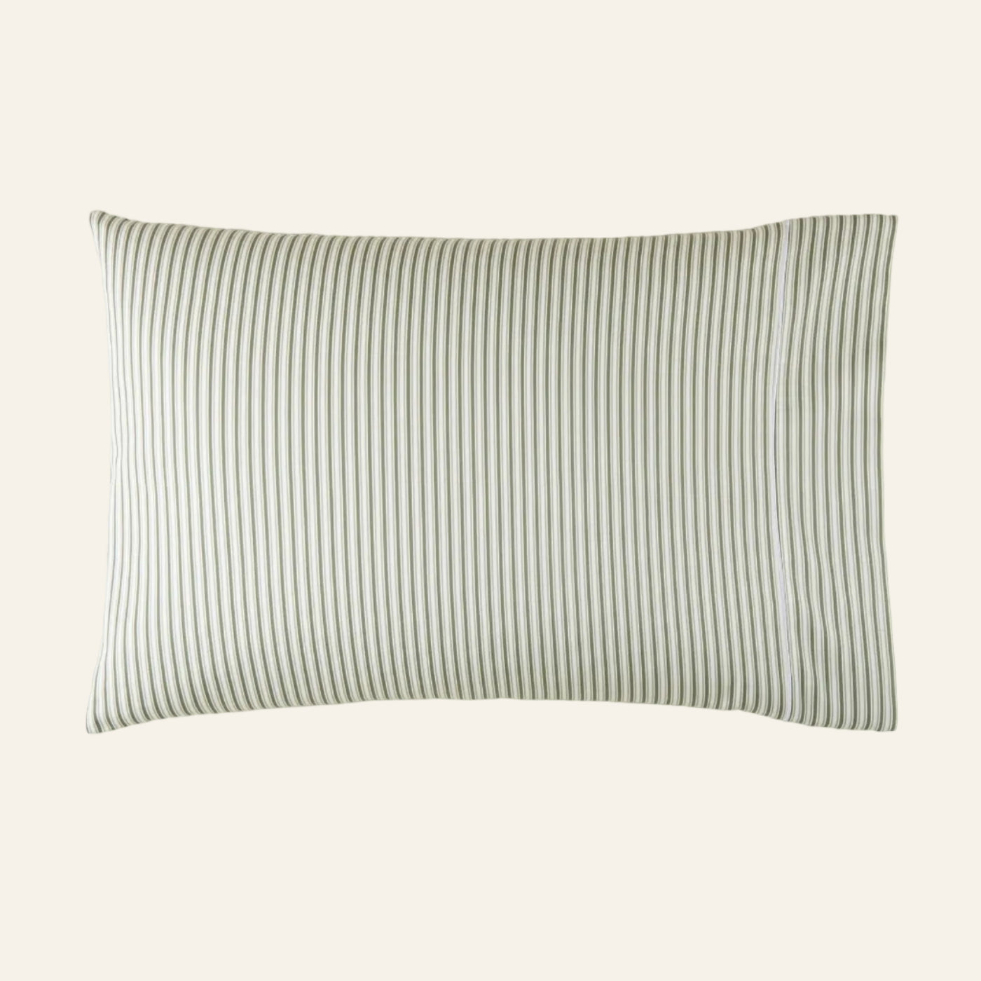 Striped pillow on a beige background
