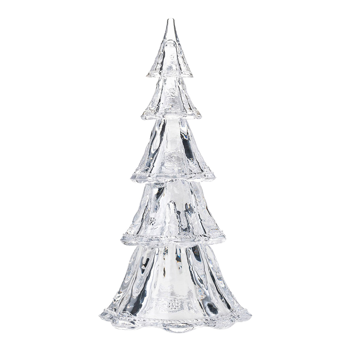 Juliska Berry & Thread clear glass 16 inch Christmas tree, five stacking tiers