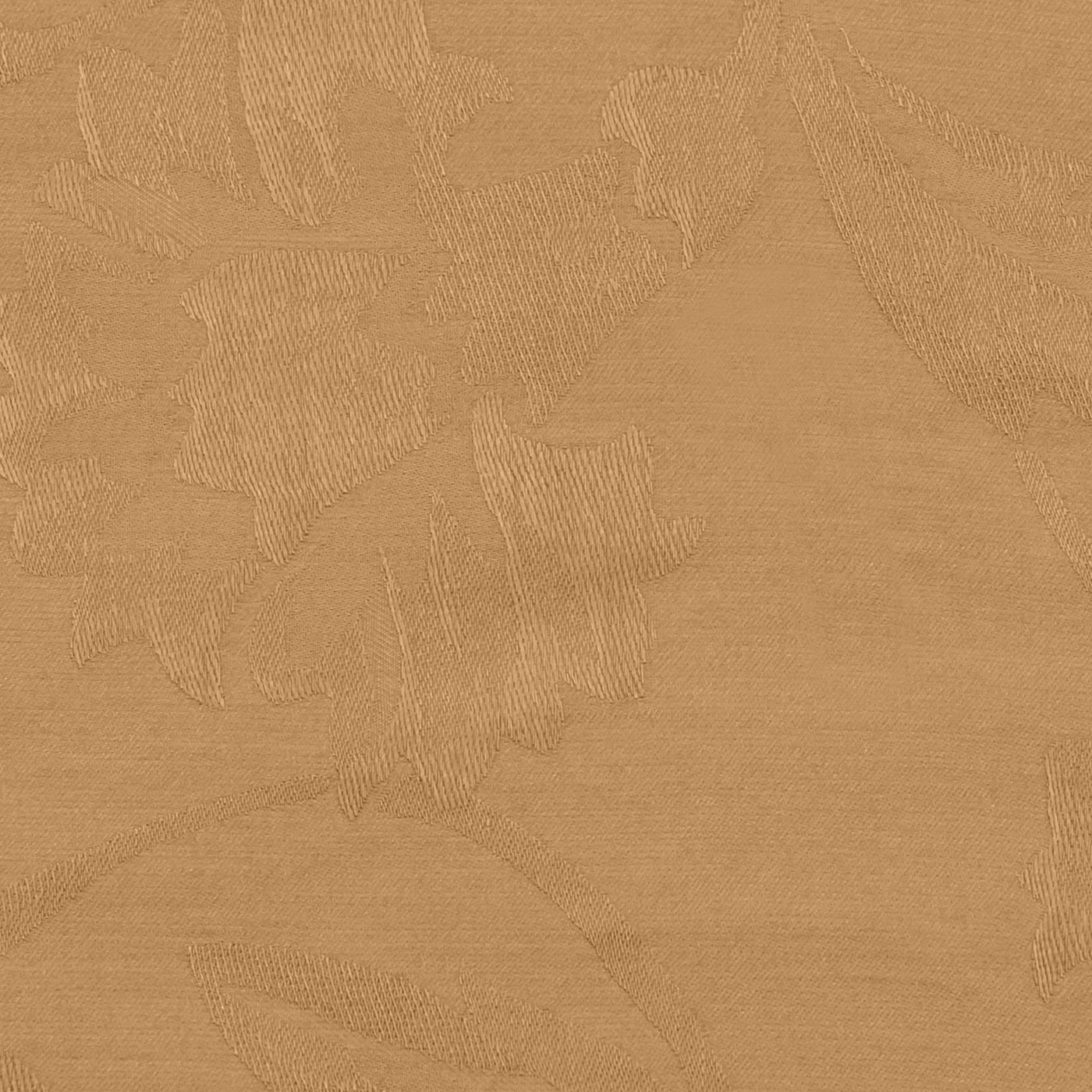 Close-up of caramel jacquard weave with tonal floral pattern on Athens pillow sham.