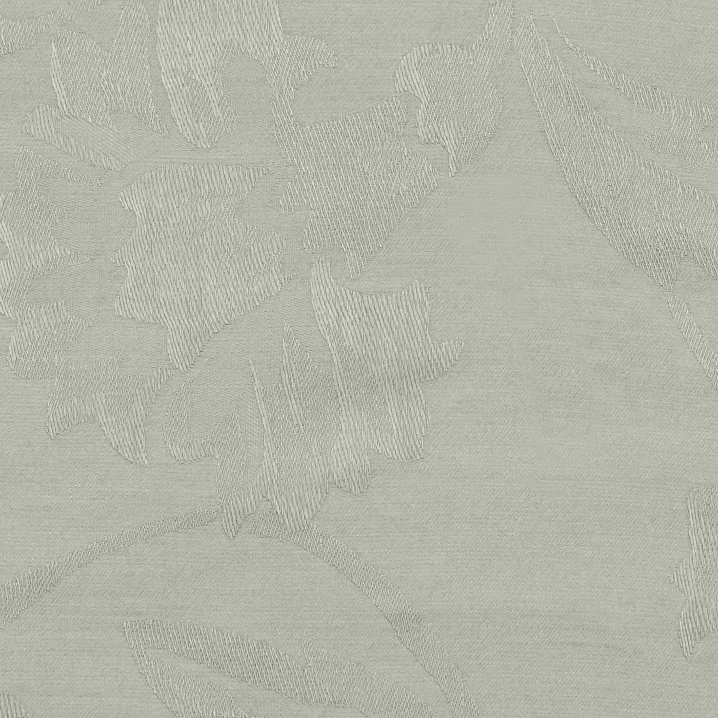 Close-up of Athens sage jacquard weave with tonal floral pattern detail.