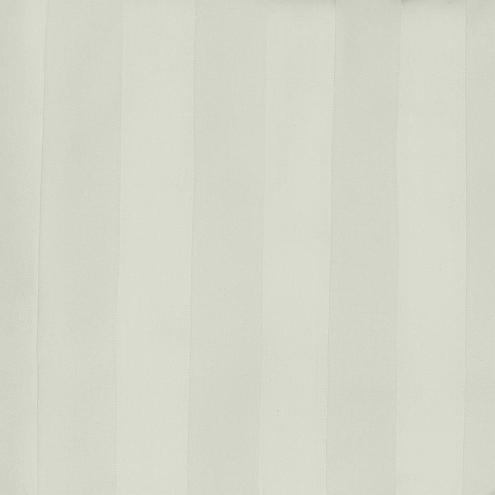 Close-up of Athens ivory cotton satin stripe weave texture.