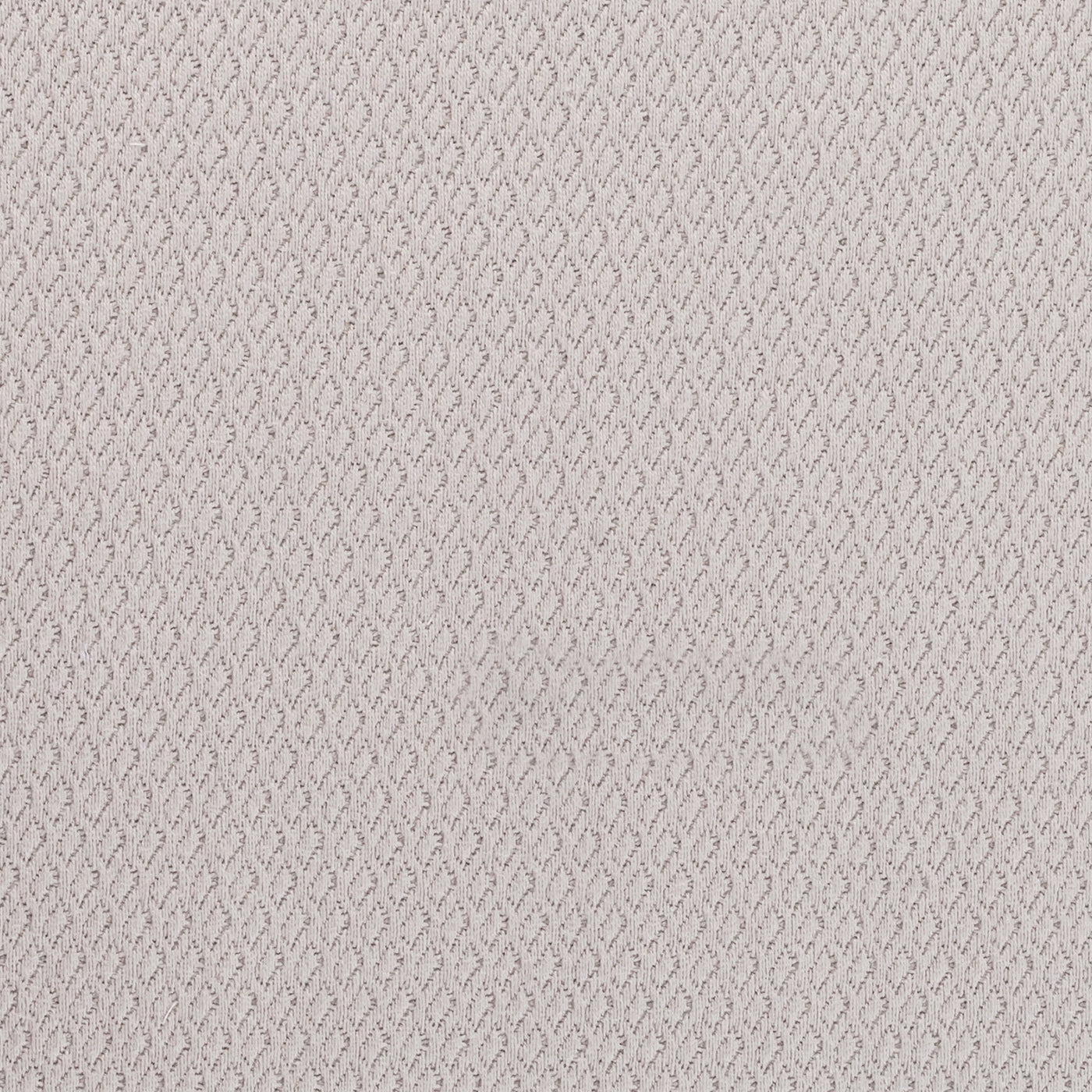 Close-up of Home Treasures Belem fabric weave in pale silver-grey diamond texture.