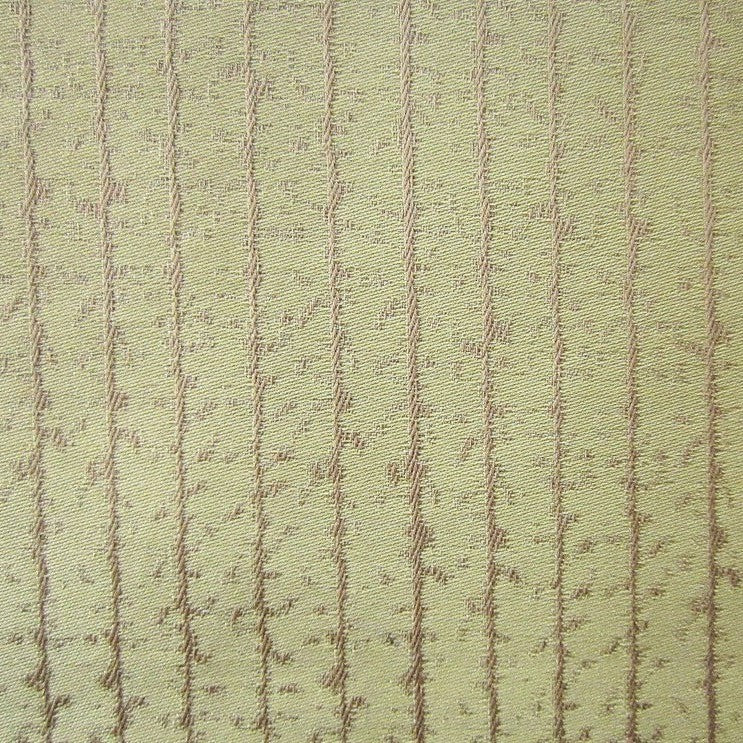 Close-up of Casablanca duvet cover fabric showing ivory and taupe vertical stripe texture.