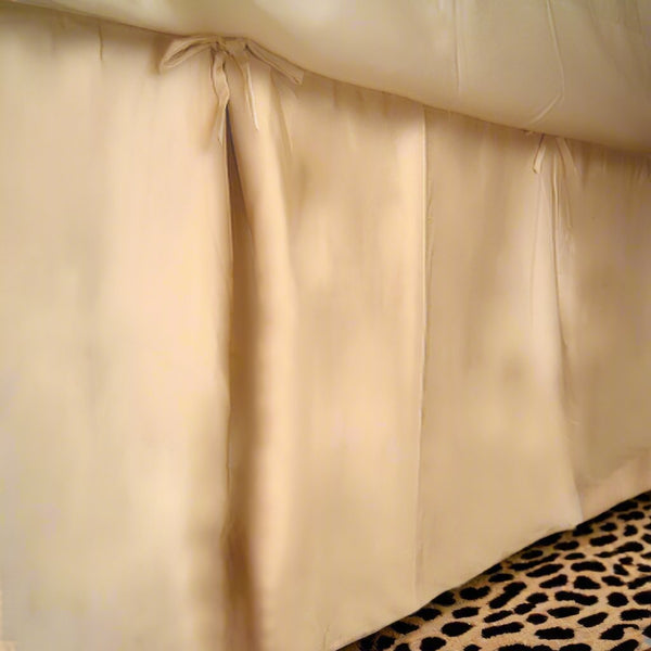 Photo of the Classic Silk Bed Skirt ensemble.