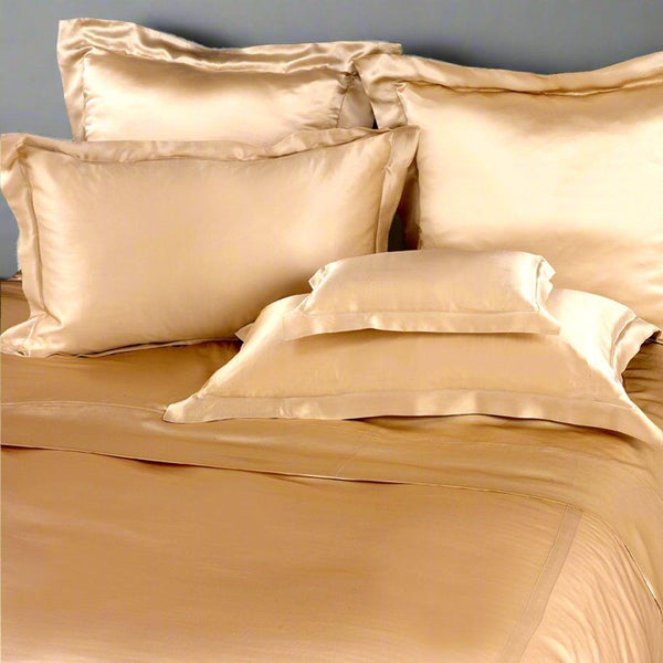 Photo of the Classic Silk Accent Pillow Shams ensemble.