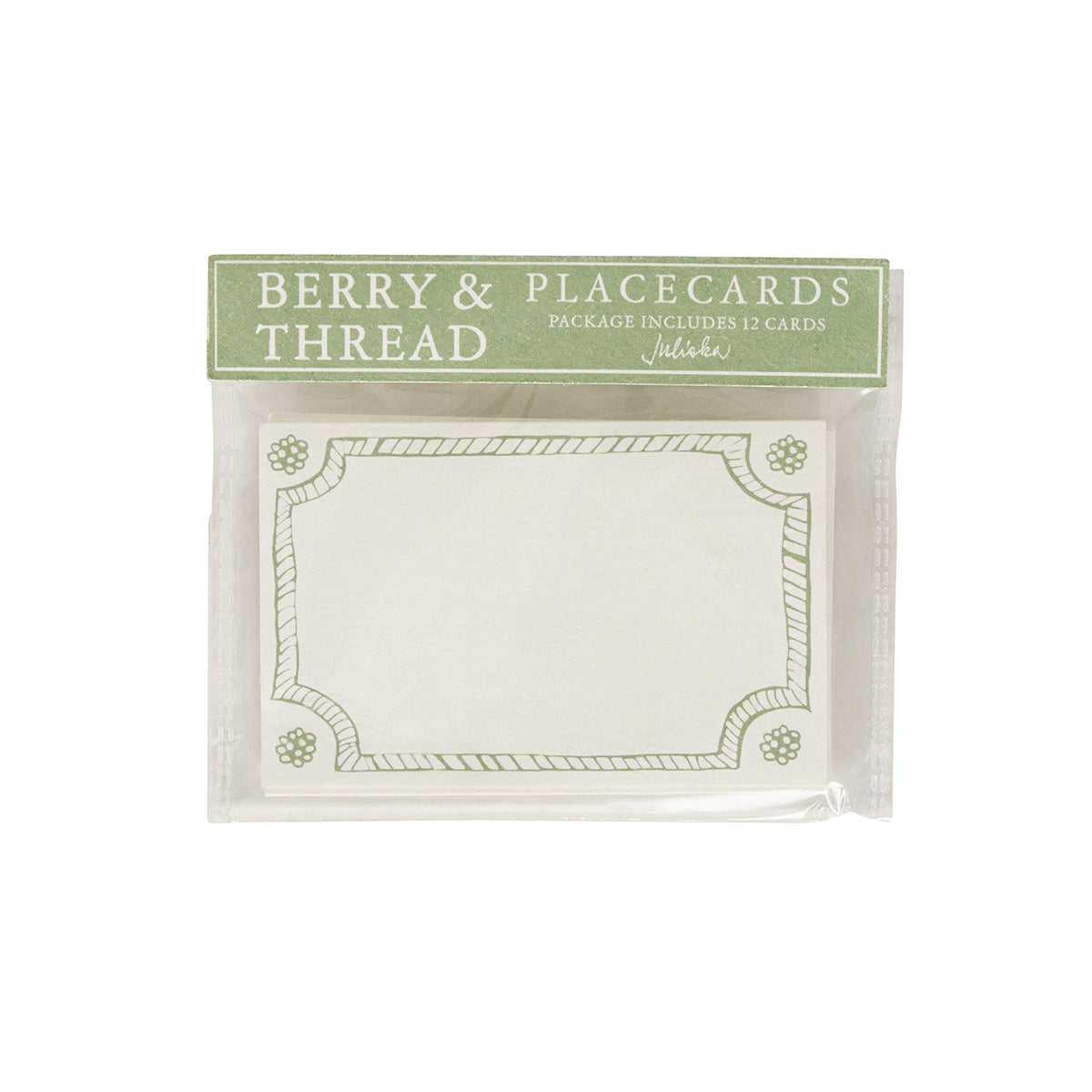 Package of Juliska Berry & Thread basil place cards