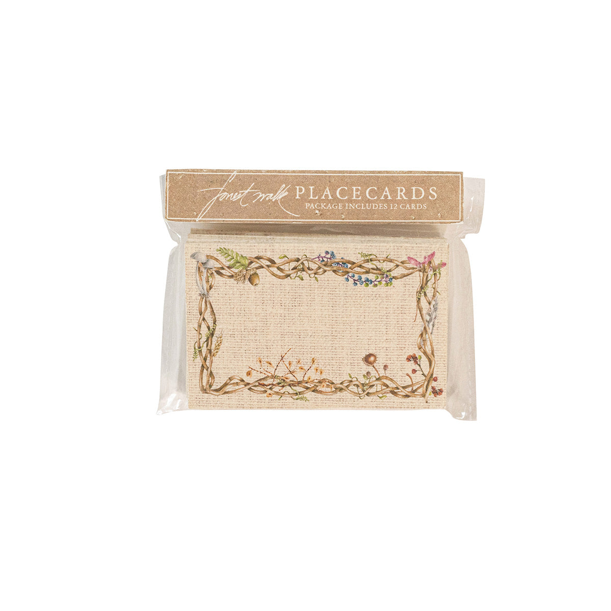 Juliska Forest Walk twig border place cards in their clear package