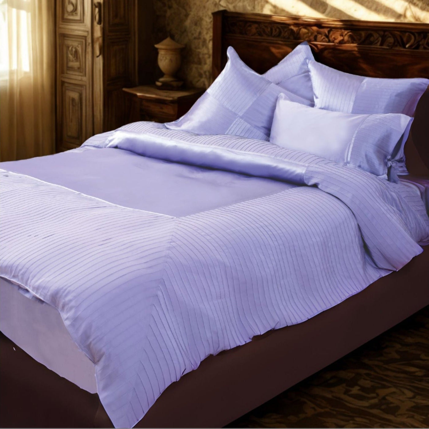 French Pleat Silk Duvet Cover