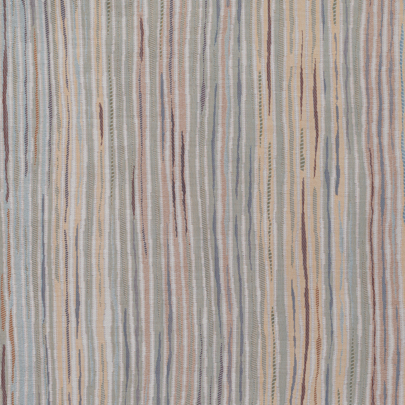 Close-up of Giverny sham fabric showing multicolor vertical stripe weave texture.