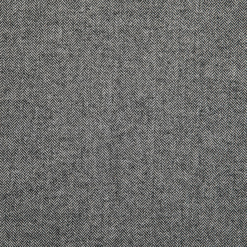 Close-up of charcoal herringbone weave texture on Home Treasures Jackson fabric.