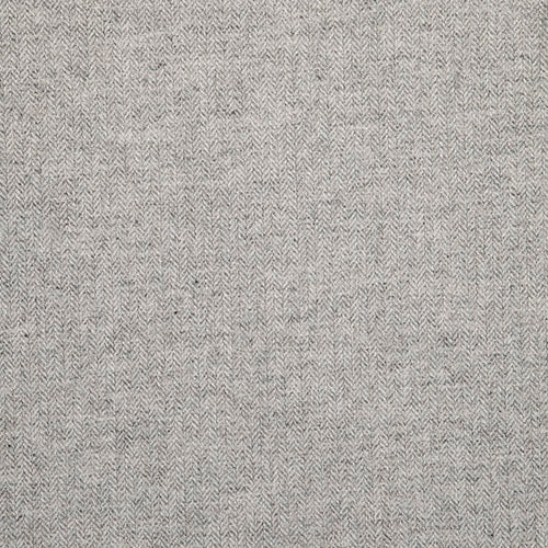 Close-up of Home Treasures Jackson fabric in silver herringbone weave texture.