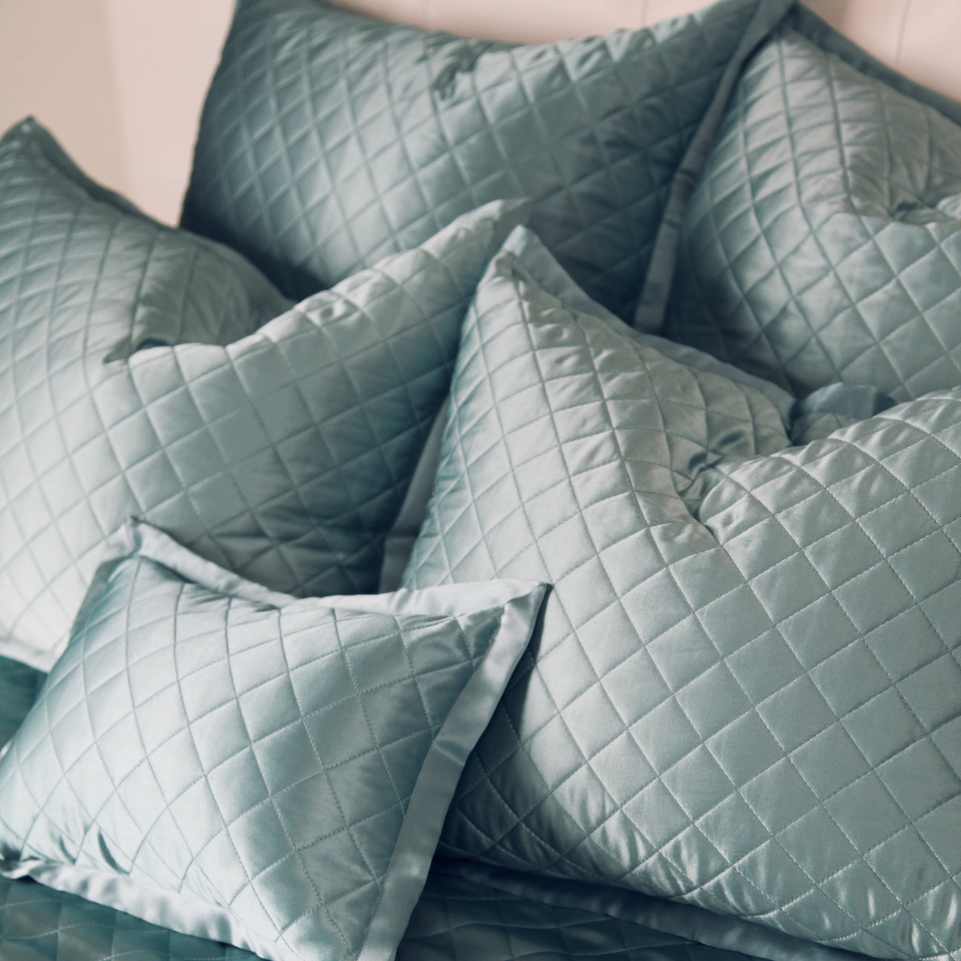 Quilted Silk Accent Pillow Shams