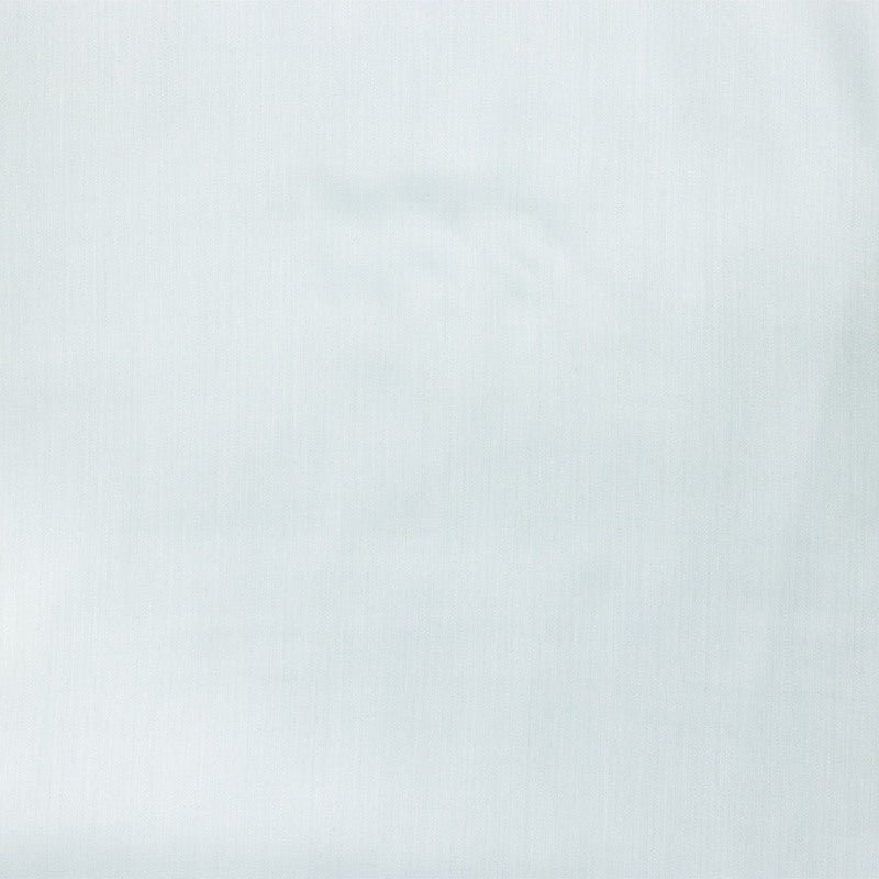 Close-up of Legna Dahlia fabric yardage in pale aqua with fine woven texture.