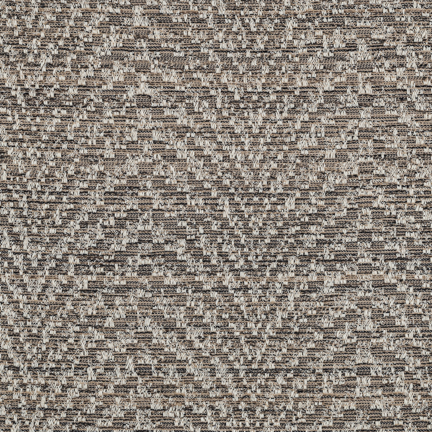 Close-up of Loren fabric weave in taupe and charcoal chevron texture.