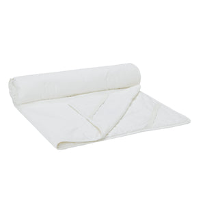 Photo of the Silk Filled Mattress Protector ensemble.