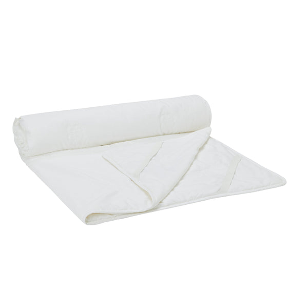 Photo of the Silk Filled Mattress Protector ensemble.