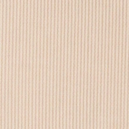 Close-up of ivory woven fabric with tonal vertical stripe texture.