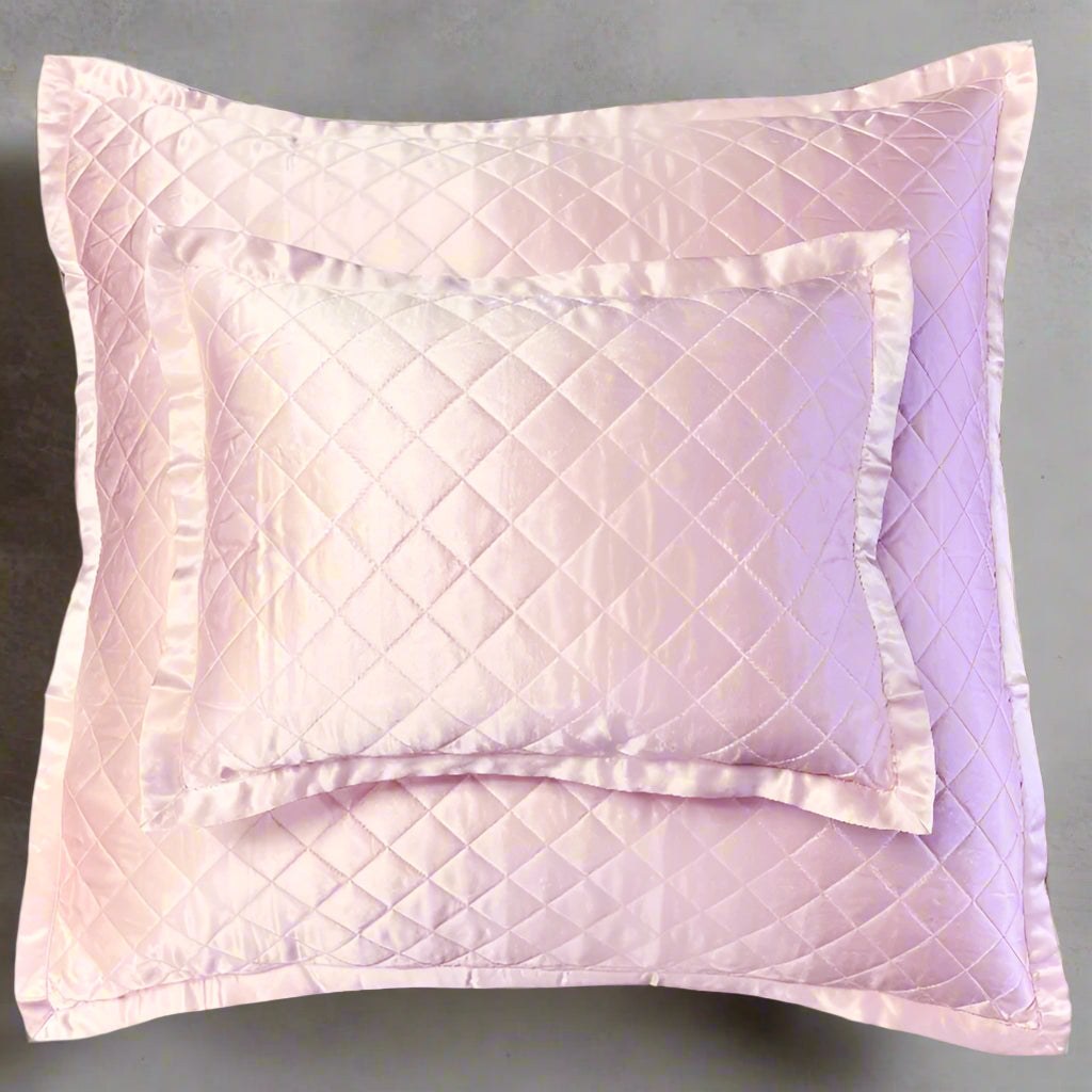 Quilted Silk Accent Pillow Shams