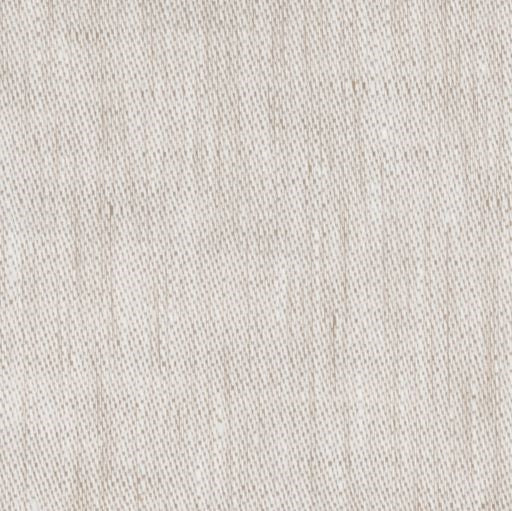 Close-up of ivory woven linen yardage showing subtle vertical texture variation.