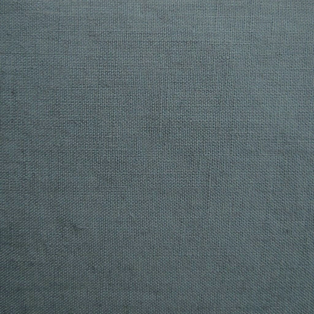 Close-up of slate blue linen weave texture on Home Treasures Provenza pillowcase.