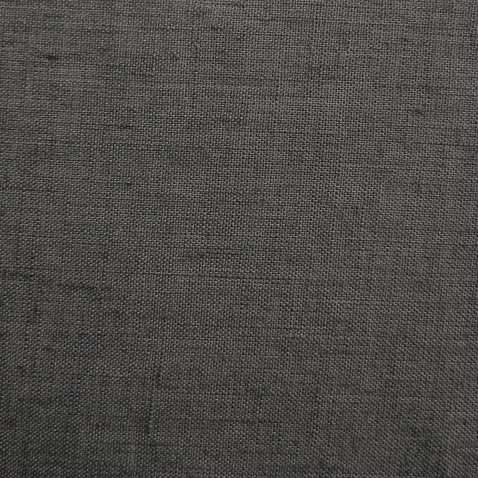 Close-up of charcoal linen weave texture on Home Treasures Provenza pillowcase.