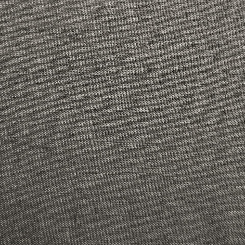 Close-up of Provenza flat sheet fabric in slate, showing woven linen texture.