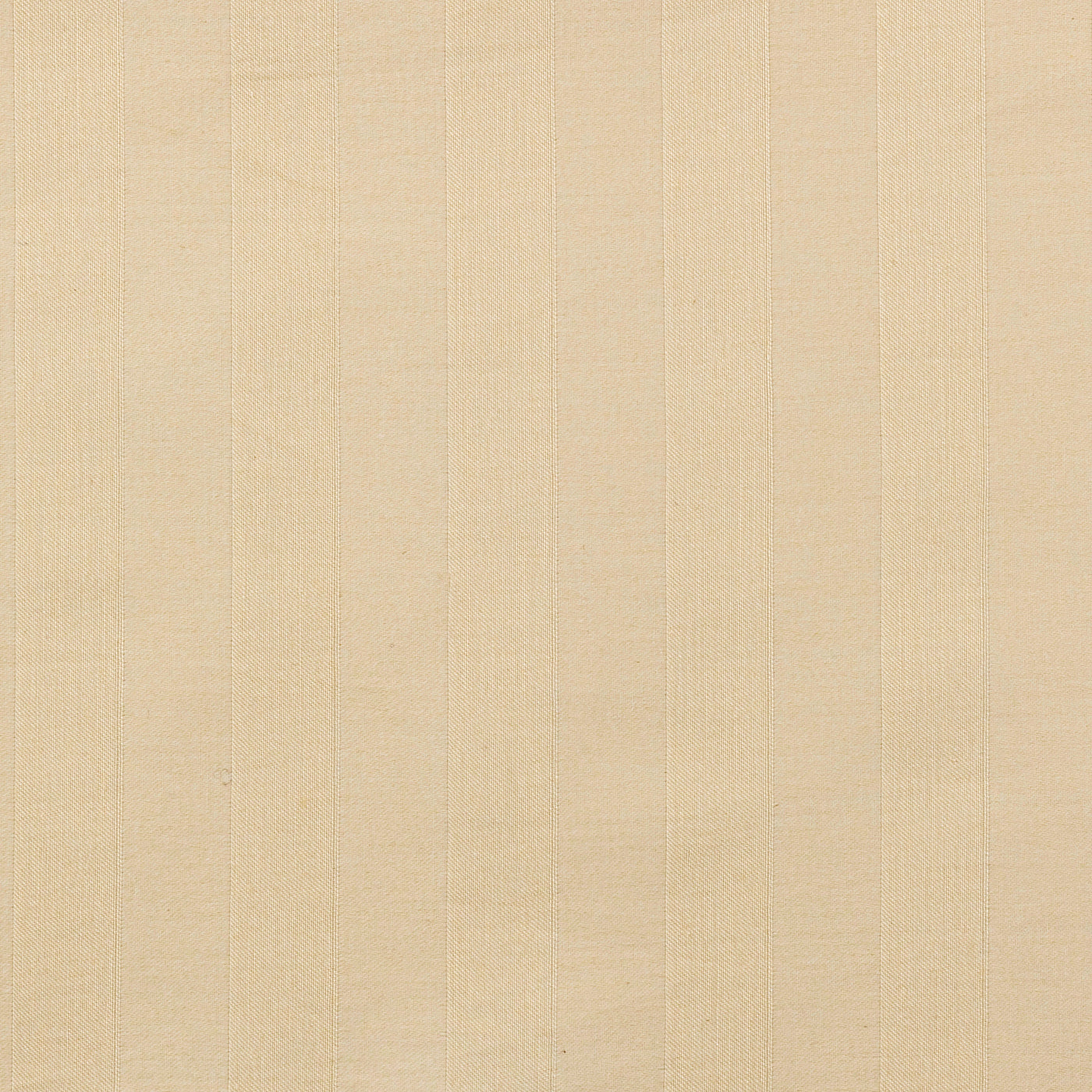Close-up of champagne cotton fabric with subtle tone-on-tone woven stripe texture.