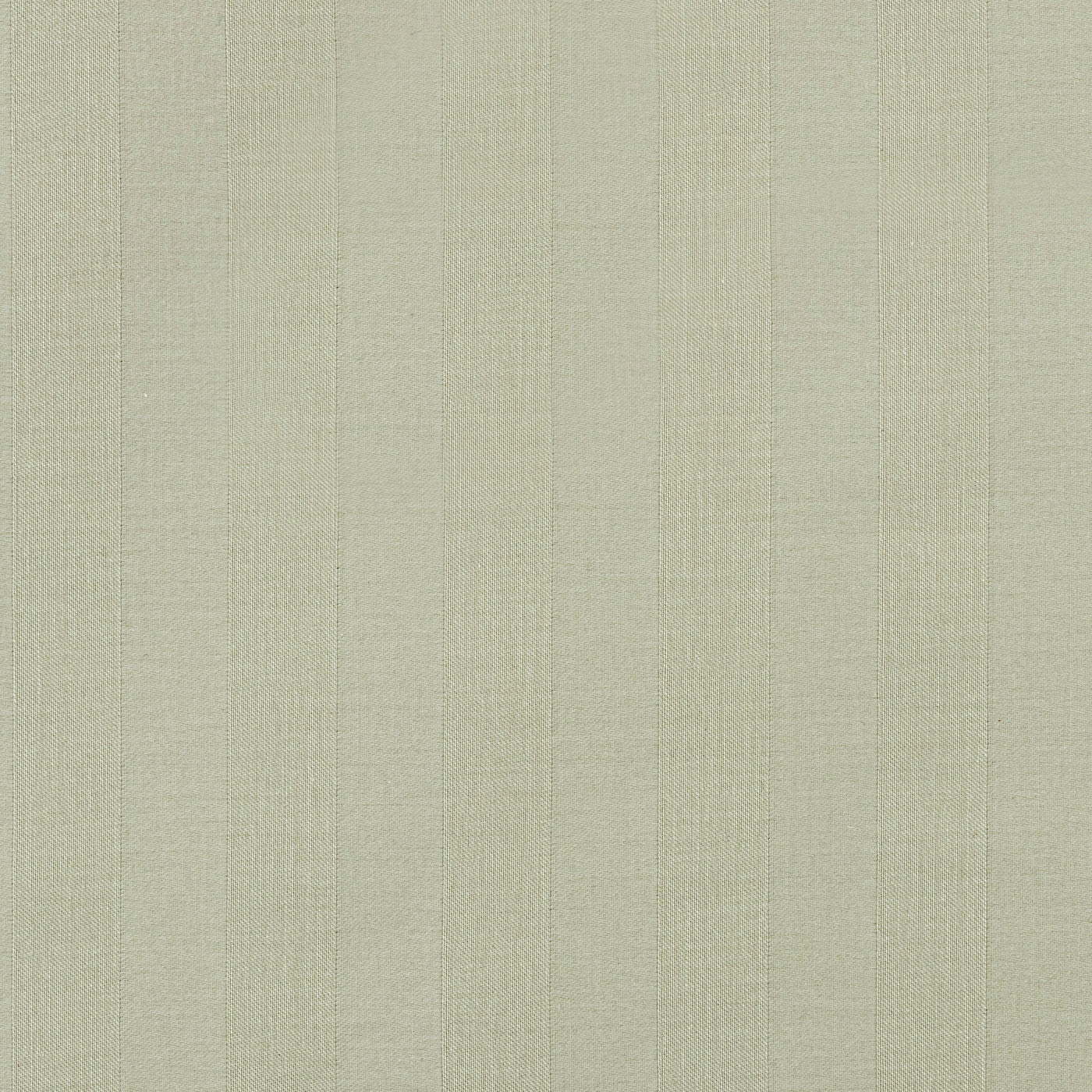 Close-up of sage green linen fabric with subtle vertical stripe texture.