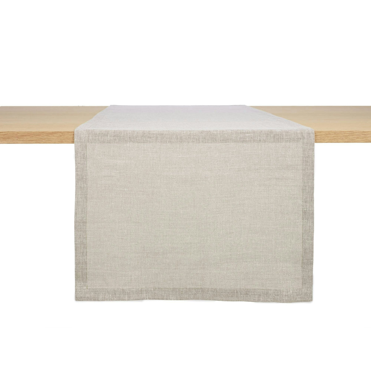 Riverside Délavé table runner in Canelle