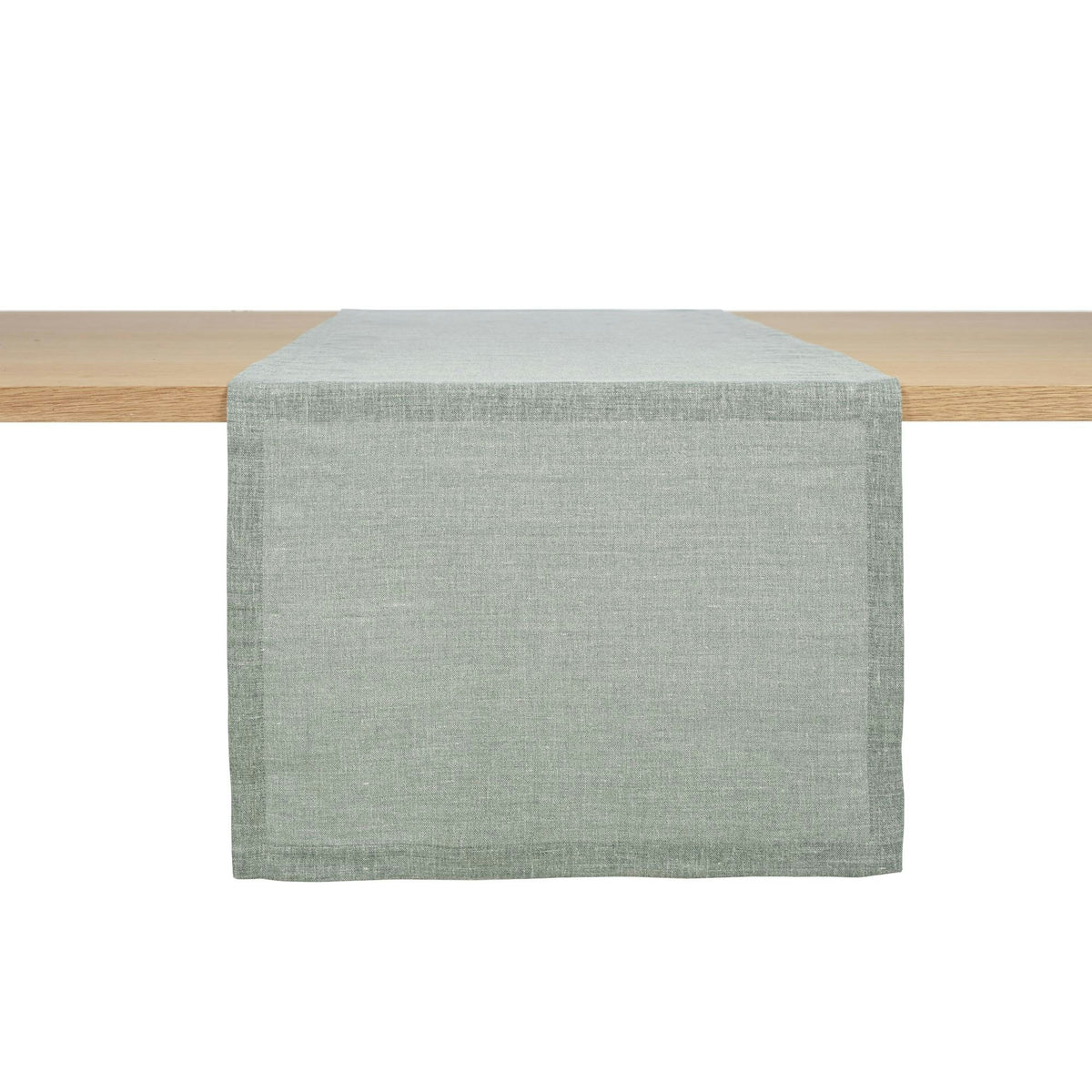 Riverside Délavé table runner in Jade