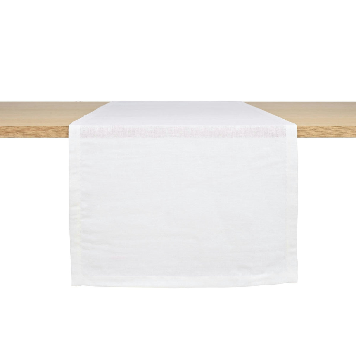 Riverside Délavé table runner in Optic White
