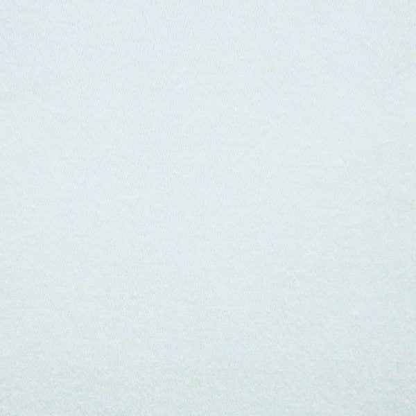 Pale aqua cotton fabric close-up showing a fine, smooth weave texture.