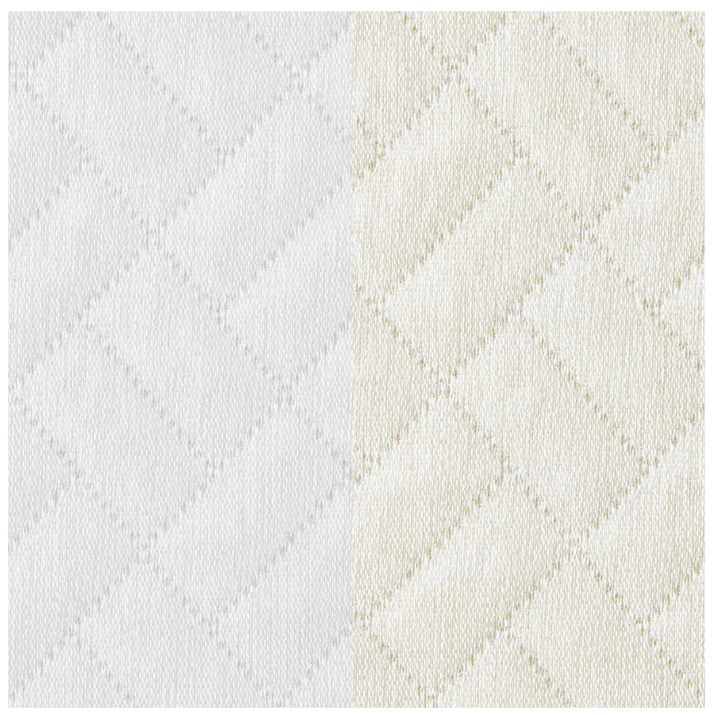 Close-up of ivory quilted diamond weave texture on Savannah pillow sham.