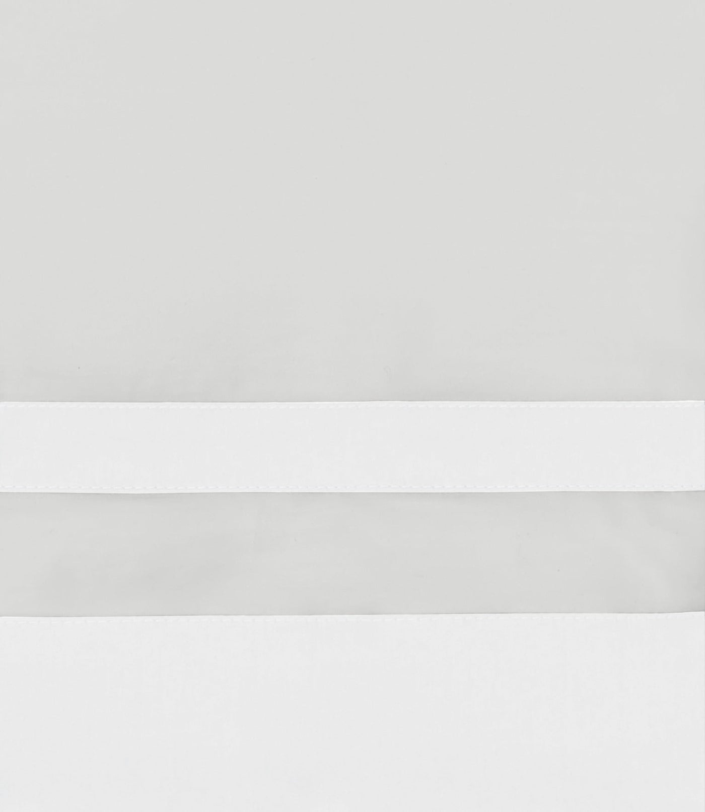Pearl cotton pillow sham with tonal stripe hem detail.