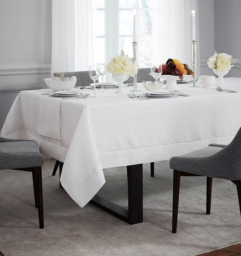 Sferra Reece | Tablecloth Silver/White