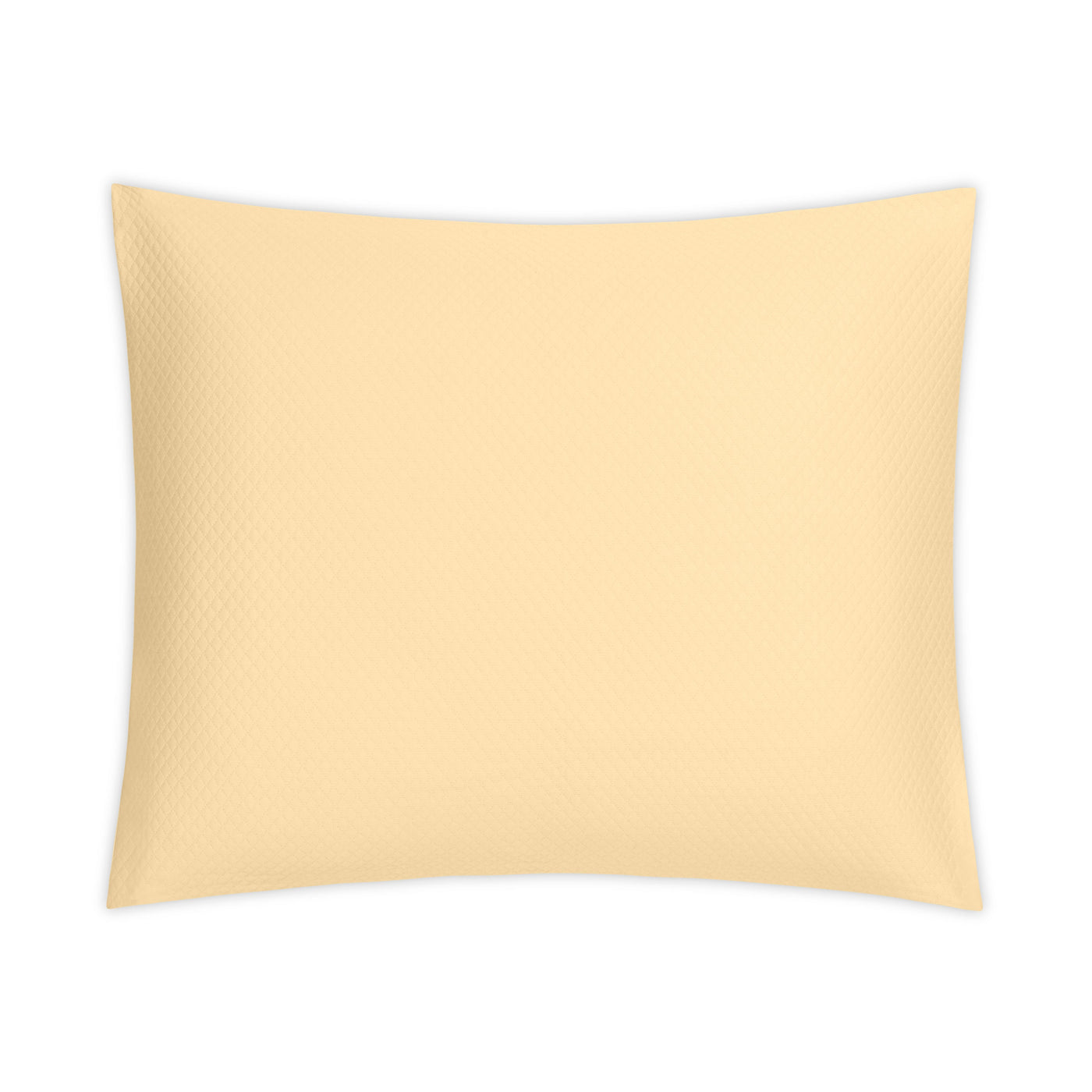 Home Treasures Sierra pillow sham in buttercup with subtle diamond quilted texture.