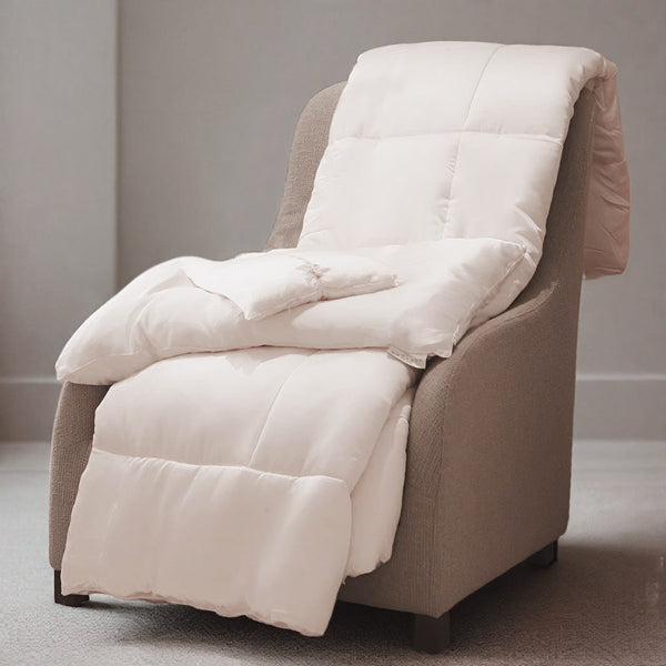 Photo of the Silk Covered Silk-filled Comforter ensemble.