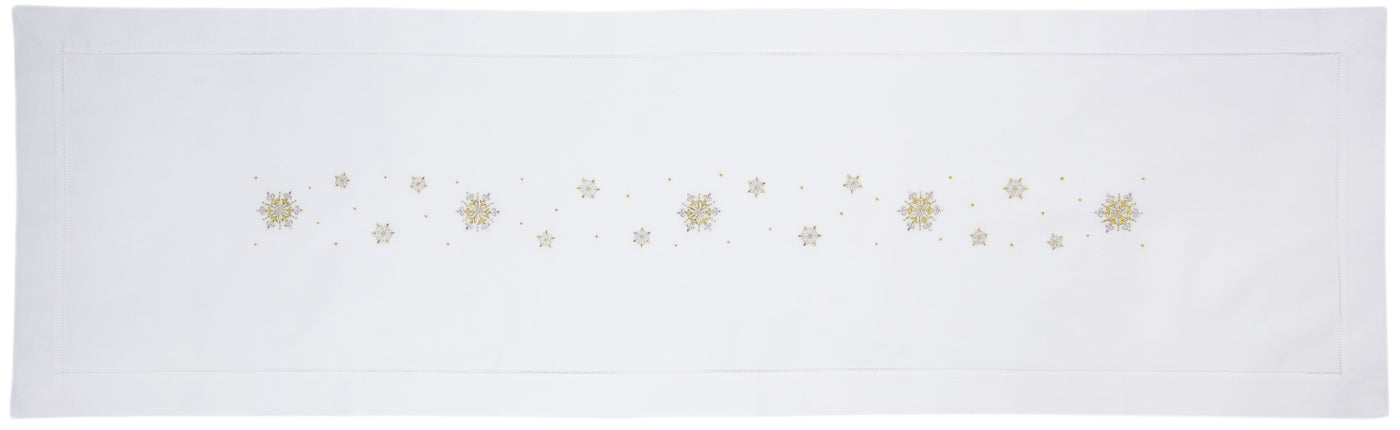 Snowflake Glitter Table Runner